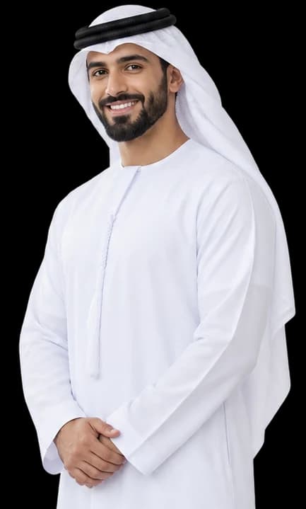 Senior Emirati manager in a kandura